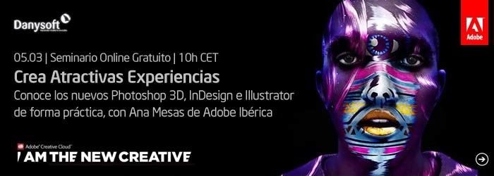 Adobe Photoshop 3D, indesign cc, ilustrator cc, seminario danysoft