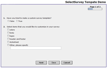 Ejemplo de encuesta con SelectSurvey